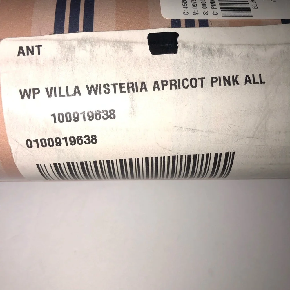 New Anthropologie Papier Villa Vertical Stripe Apricot Pink Wallpaper Wall Mural